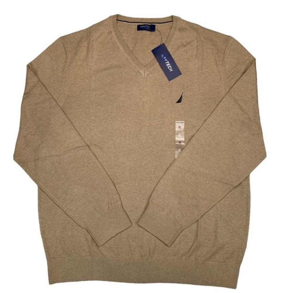 Nautica Mens Navtech V-Neck Sweater Size XL